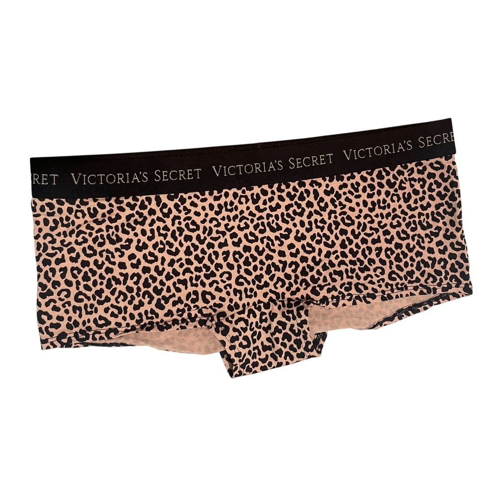 NWT Victoria's Secret VS Leopard Print Shortie Panties Cotton Size M-Comfortcore